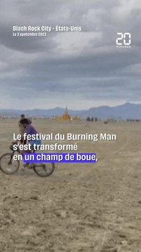 Burning man : De fortes pluies ont transformé le festival en champ de boue #short