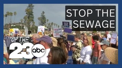 Protesters gather at Coronado Beach for 'Stop The Sewage' rally