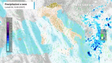 L'evoluzione del ciclone nei prossimi giorni