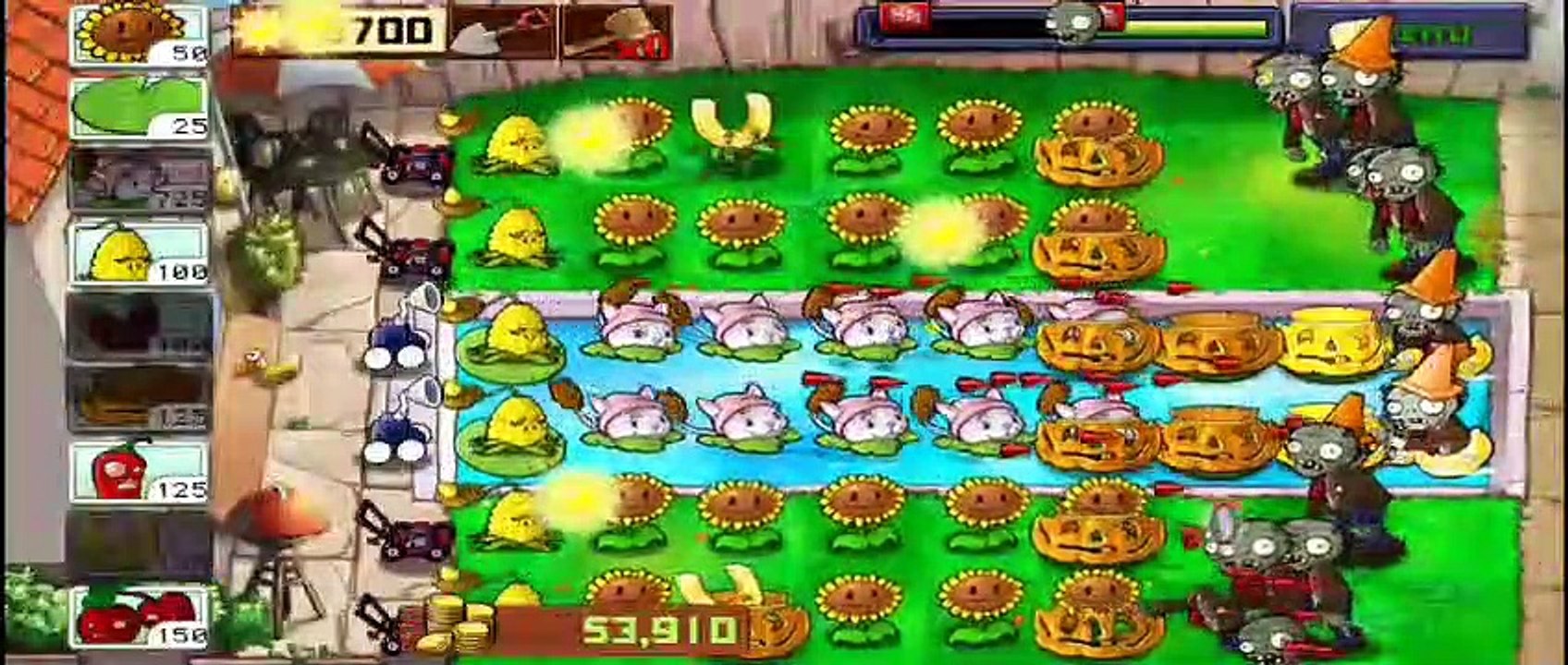 Cattails fight the Zombies