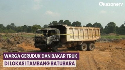 Warga Desa Geruduk dan Bakar Truk di Lokasi Tambang Batubara di Banyuasin