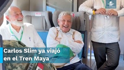 Download Video: Dan a conocer imágenes inéditas del Tren Maya, con todo y Carlos Slim a bordo