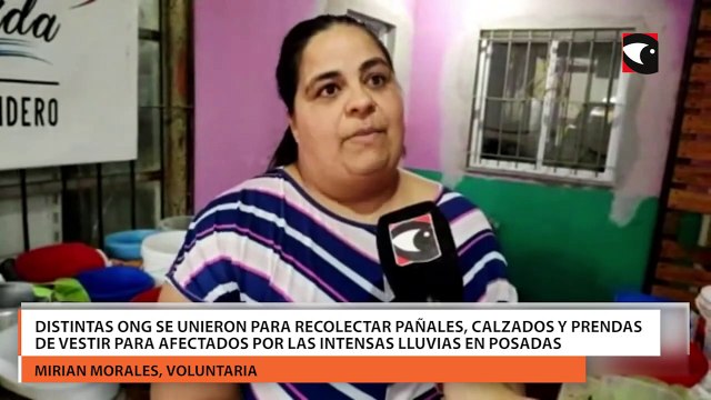Distintas ONG se unieron para recolectar pañales, calzados y prendas de vestir para afectados por las intensas lluvias en Posadas
