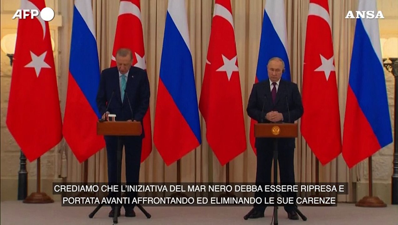 Erdogan: "Nuovo pacchetto di proposte per rilanciare l'accordo sul grano"