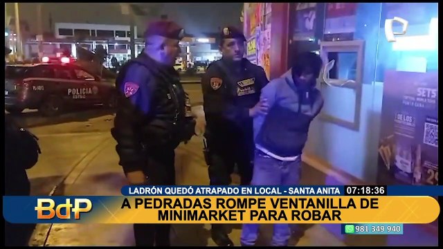 Tambo: capturan a delincuente que intentó robar minimarket a pedradas