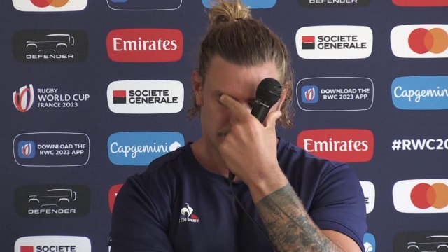 Condamné pour violences racistes, Bastien Chalumeau, joueur du XV de rugby, craque en conférence de presse