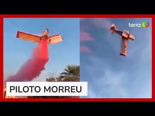 Avião cai durante sobrevoo em chá revelação no México