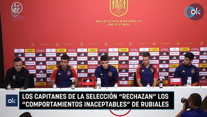 Los capitanes de la Selección rechazan los comportamientos inaceptables de Rubiales