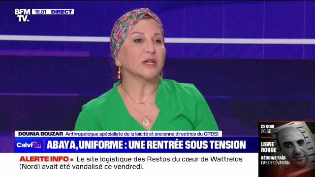 Abaya à l'école: Avec la loi de 2004, on a contribué à sacraliser le foulard (...) je ne voudrais pas que l'on sacralise l'abaya , indique Dounia Bouzar, anthropologue spécialiste de la laïcité
