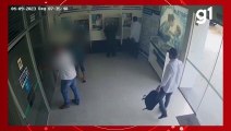 Vídeo mostra momento em que assaltantes fazem funcionários reféns em agência bancária - MT