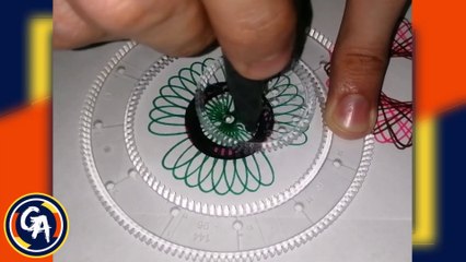 DIBUJANDO un interesante hipotrocoide con un espirógrafo en algunos segundos. (VIDEO 25). DRAWING an interesting hypotrochoid with a spirograph in a few seconds. (VIDEO 25).