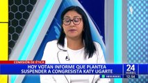 Katy Ugarte: Comisión de Ética votará informe que plantea suspender a la congresista
