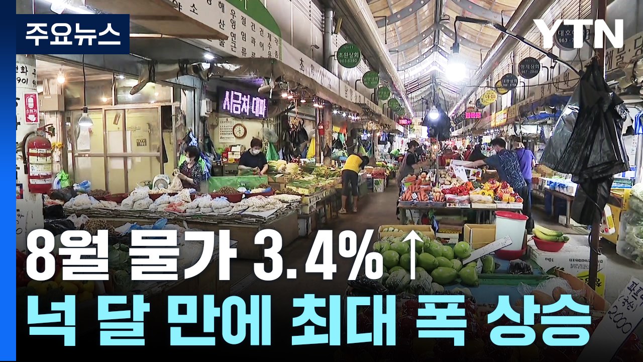 지난달 물가 3.4%↑...과일 물가 13.1%↑ / YTN