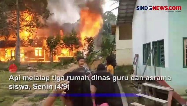 Api Lalap 3 Rumah Dinas Guru dan Asrama SMP Negeri 7 Muara Teweh, Siswa Histeris