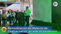 Remodelación del Malecón de Coatzacoalcos; alcalde da banderazo oficial