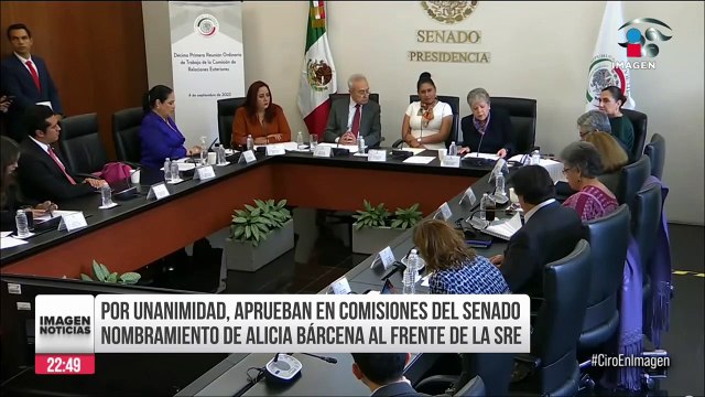 Comisión del Senado ratifica a Alicia Bárcena como secretaria de Relaciones Exteriores