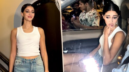 Ananya Panday Looks Cute In Crop Top & Denim Shorts