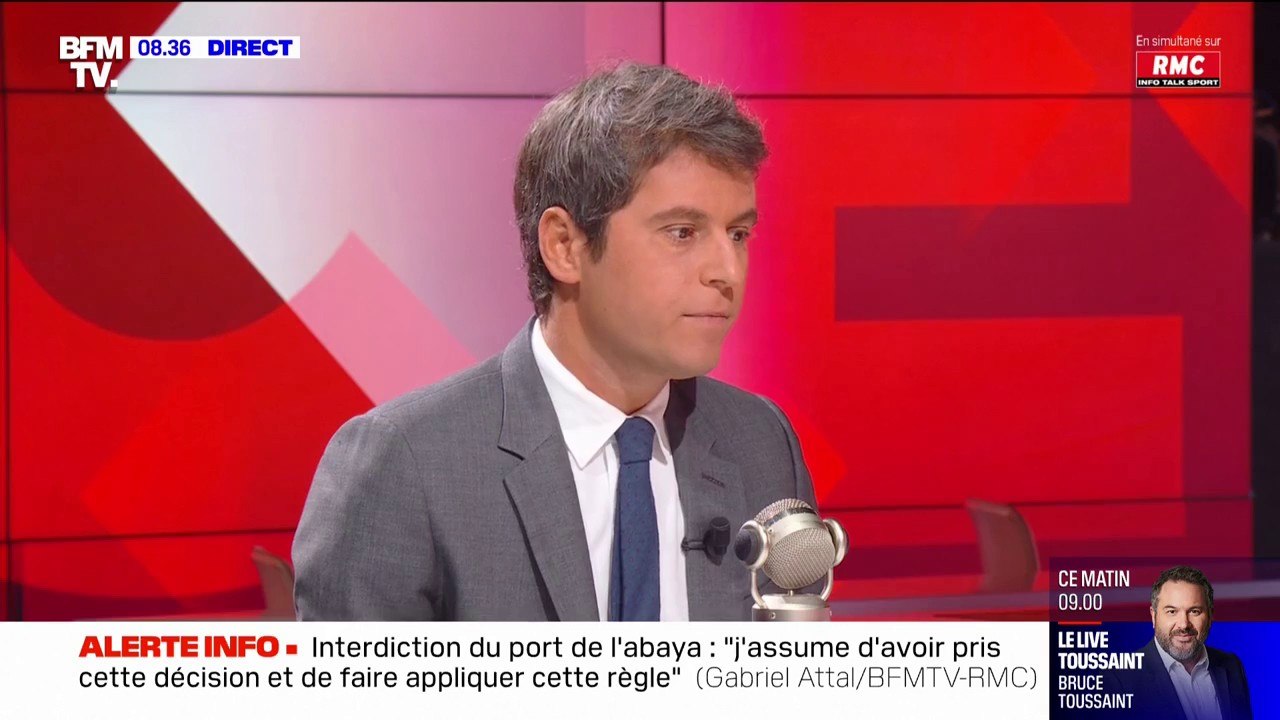 Gabriel Attal: "Le port de l'abaya s'est développé rapidement dans nos établissements"