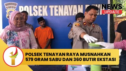Polsek Tenayan Raya Musnahkan 579 Gram Sabu Dan 360 Butir Ekstasi