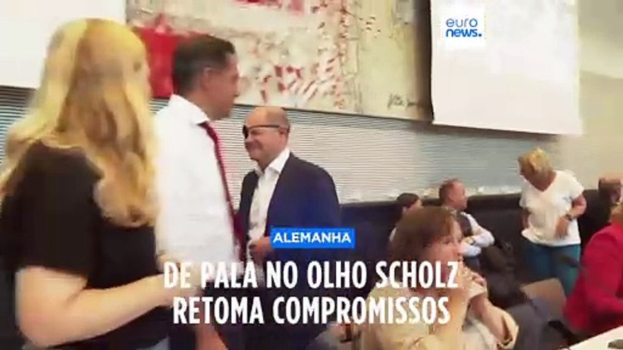 Um "pirata" chamado Scholz: Chanceler alemão faz primeira aparição pública depois de queda