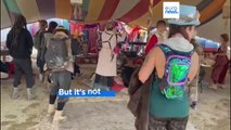 Burning Man revellers begin exodus after flooding left tens of thousands stranded in Nevada desert