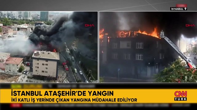 Son Dakika: İstanbul Ataşehir'de iki katlı iş yerinde yangın! Ekipler olay yerinde