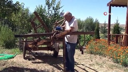 Unutulmaya yüz tutan kağnı arabası dekor oldu