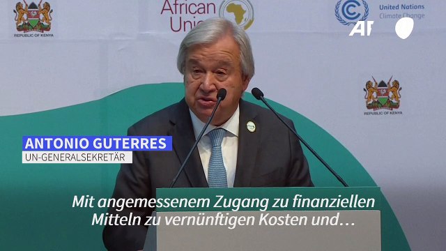 Guterres: Afrika könnte Supermacht bei erneuerbaren Energien werden