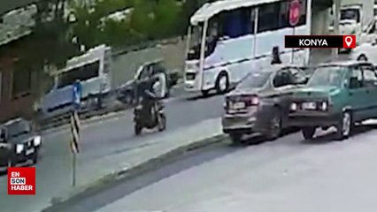 Konya'da korna çalmasına tepki gösteren sürücüyü demirle dövdü