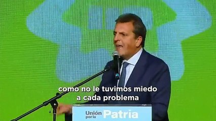 Sergio Massa: "En primera vuelta o en segunda, vamos a seguir gobernando la Argentina"