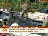 Amazonas | FANB incautó 1.500 KG. de alimentos para mineros ilegales del Parque Nacional Yapacana