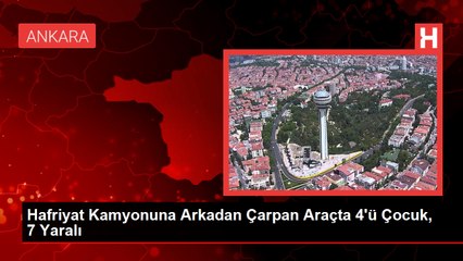 Kula'da hafriyat kamyonuna arkadan çarpan araçta 7 kişi yaralandı