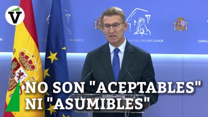 Feijóo exige a Sánchez rechazar las exigencias de Puigdemont