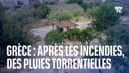 Grèce: après les incendies, des pluies torrentielles font au moins un mort et deux disparus