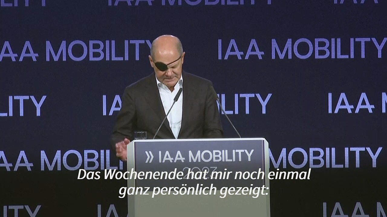 Scholz scherzt über seinen Joggingunfall