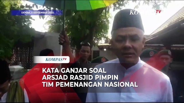 Respons Ganjar soal Arsjad Rasjid Pimpin Tim Pemenangan Nasional