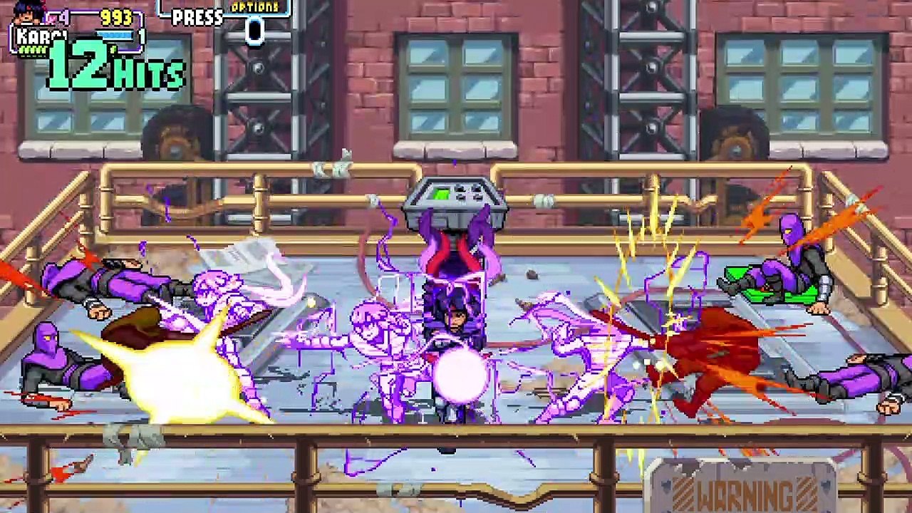TMNT: Shredder's Revenge - Gnarly Difficulty - Stage 07 - Karai - Solo - Story Mode