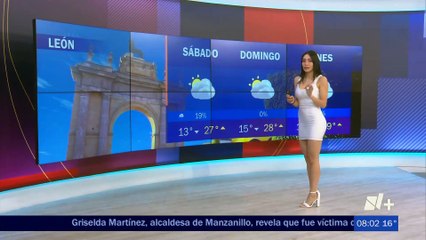 Asi fue la ultima presentacion del clima de Andrea Canchola en Televisa Bajio ¿que llevo puesto?