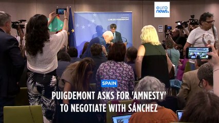 Download Video: Catalan separatist leader Carles Puigdemont asks for amnesty to support new Sánchez government