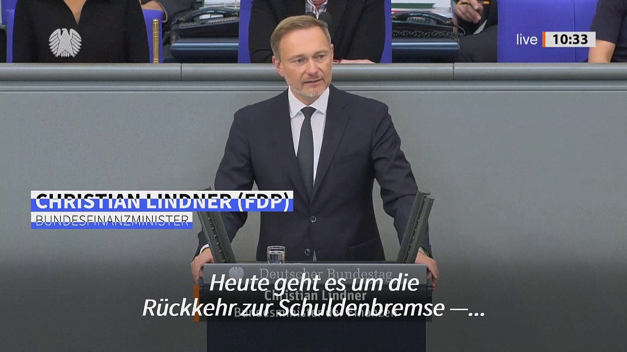 Lindner verteidigt Spar-Haushalt im Bundestag