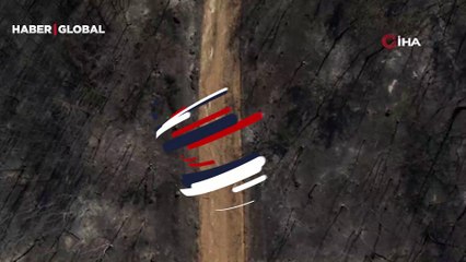 Yunanistan’da yangının yol açtığı tahribat görüntülendi