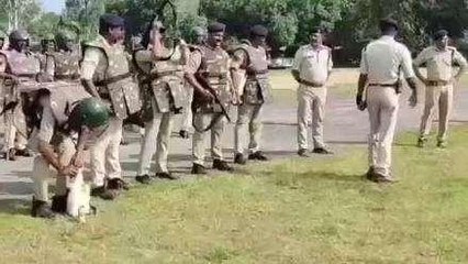 बैतूल: बलवाइयों को किया तितर बितर करने पुलिस ने किया बलवा ड्रिल