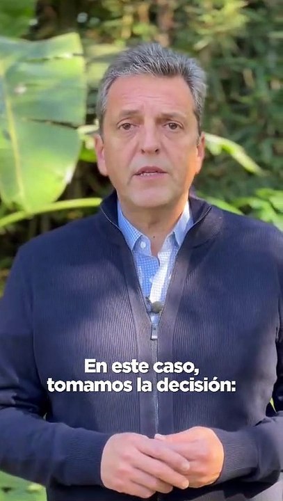 Anuncio de Sergio Massa para monotributistas - Vídeo Dailymotion