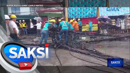 Ilang taga-Marikina, nawalan ng kuryente dahil sa pagbagsak ng 2 poste | Saksi
