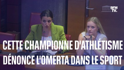 "Je pense que leur priorité ça va être de sauver les apparences et certainement pas de protéger les victimes"  Emma Oudiou, ancienne championne d'athlétisme, dénonce l'omerta dans le milieu sportif