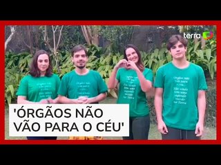 Скачать видео: Família de Faustão faz campanha com Ministério da Saúde em prol da doação de órgãos