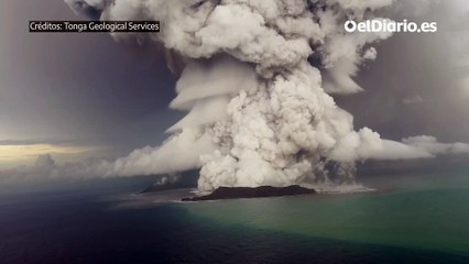 Erupción del volcán submarino Hunga Tonga-Hunga Haʻapai el 14 de enero de 2022