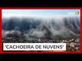 Nevoeiro na Serra do Curral impressiona moradores de Belo Horizonte