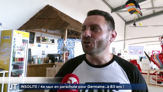 INSOLITE / 4e saut en parachute pour Germaine... à 83 ans !