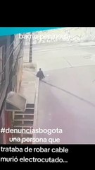 Ladrón de cables se electrocuta y sus cómplices huyen del lugar dejándolo morir